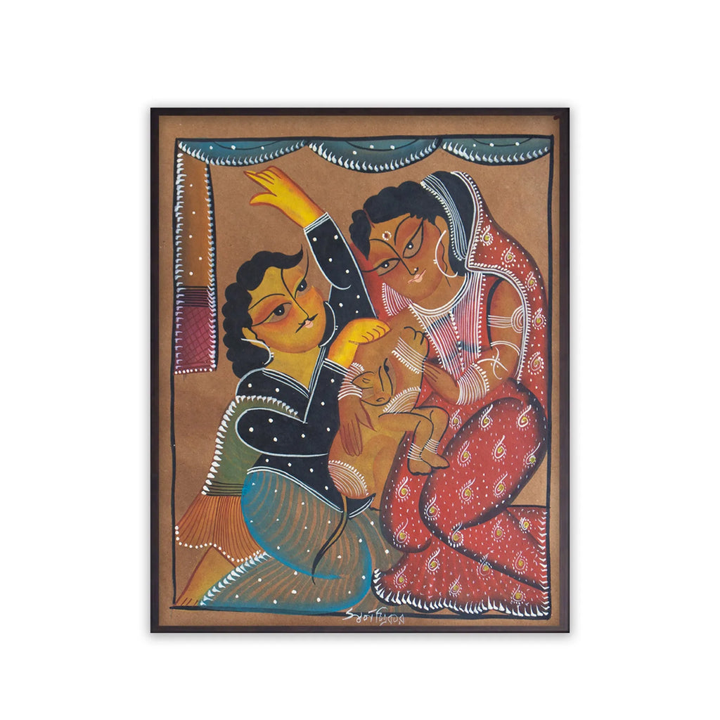 Bengal Pattachitra - Babu Biwi