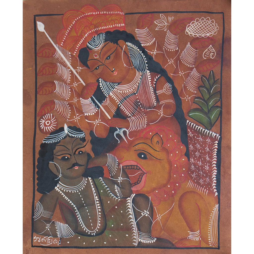 Bengal Pattachitra - Durga
