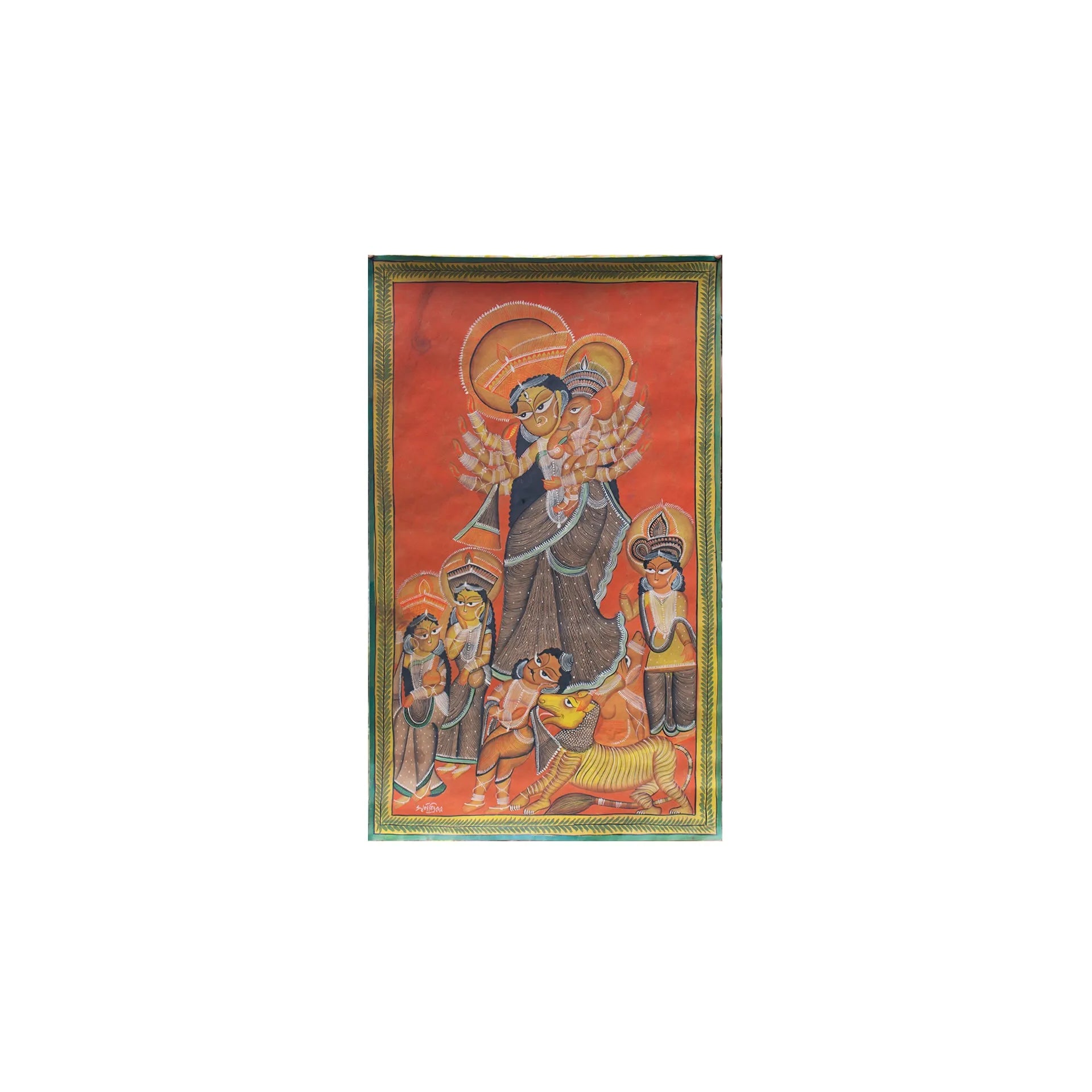 Bengal Pattachitra - Durga Maa