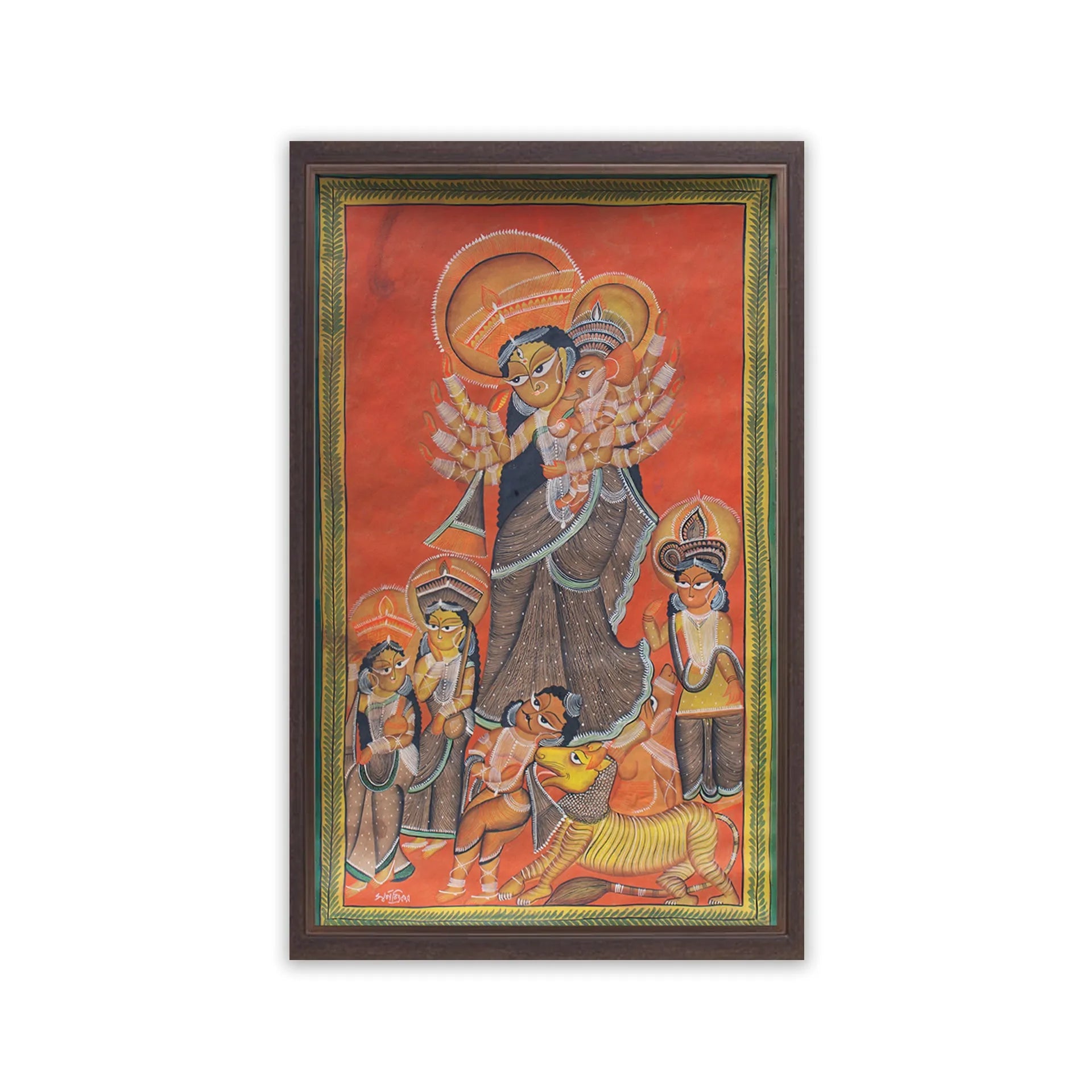 Bengal Pattachitra - Durga Maa