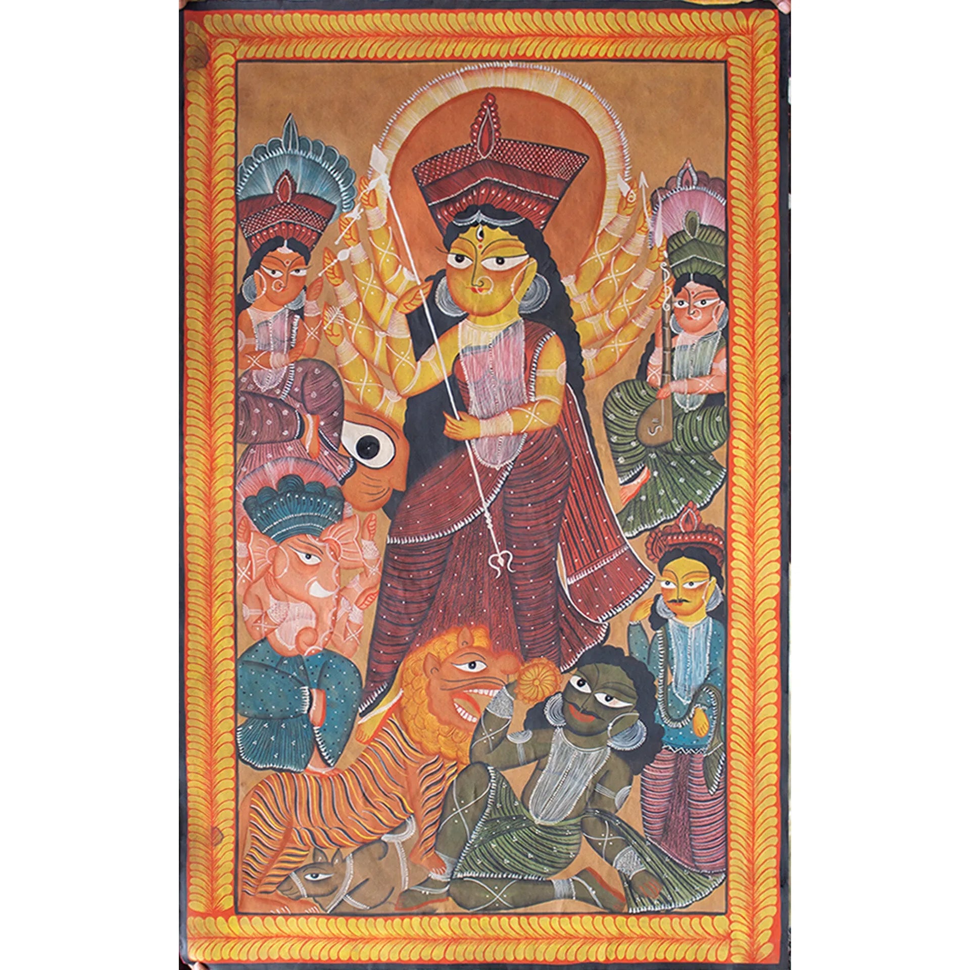 Bengal Pattachitra - Durga Maa