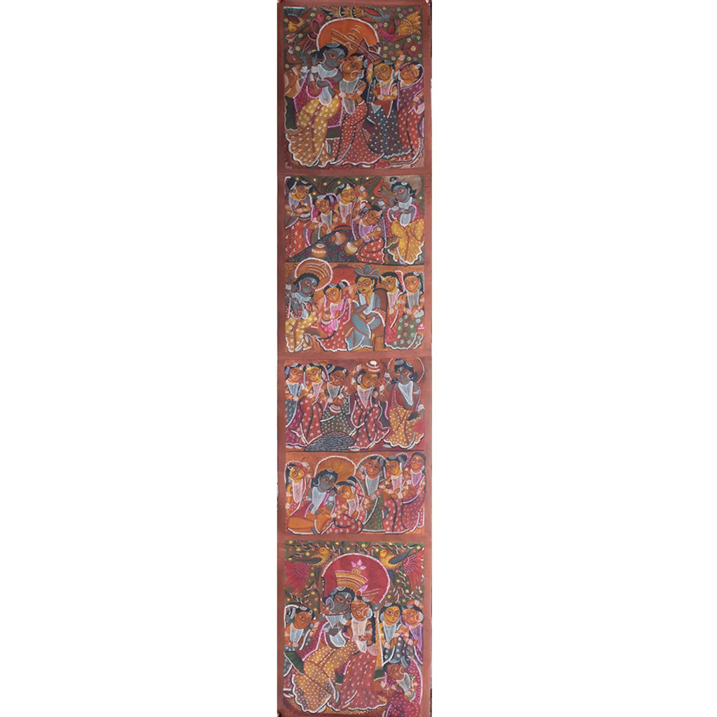 Bengal Pattachitra - Krishna Leela