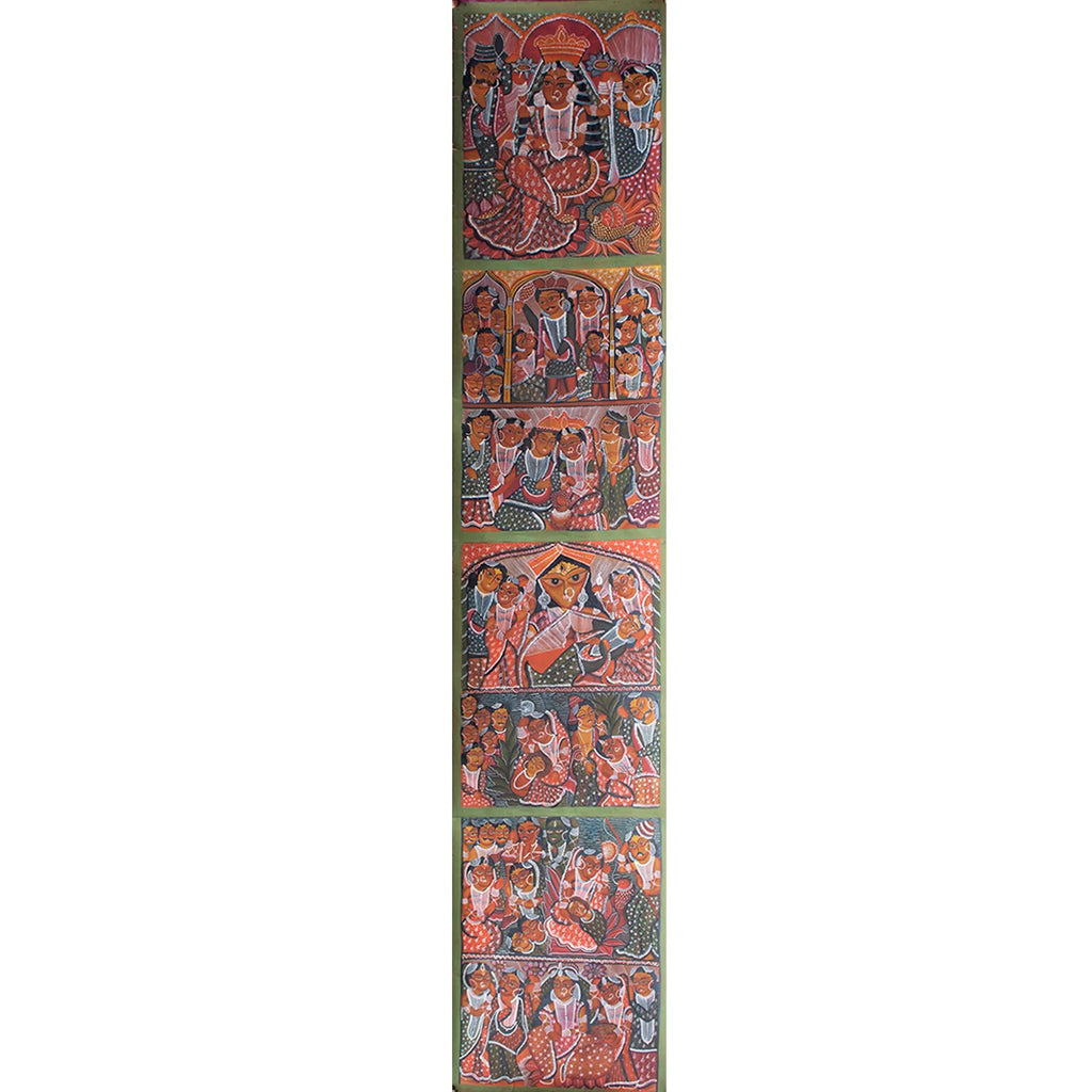 Bengal Pattachitra - Snake godesss