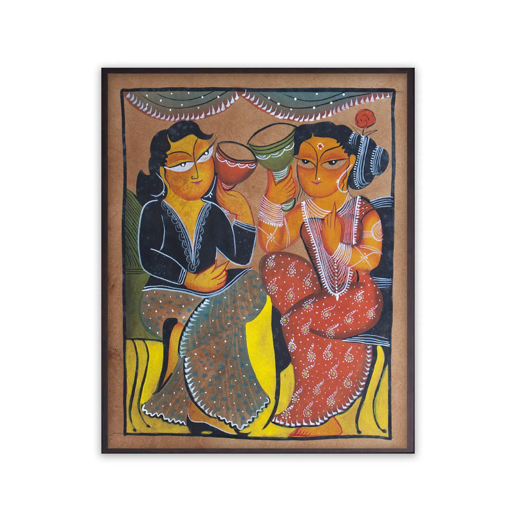 Bengal Pattachitra - Babu Biwi