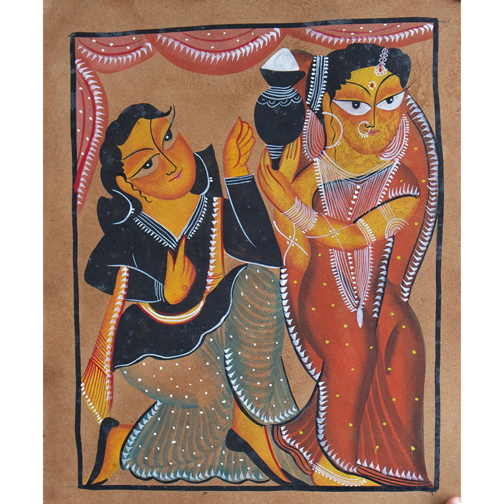 Bengal Pattachitra - Babu Biwi