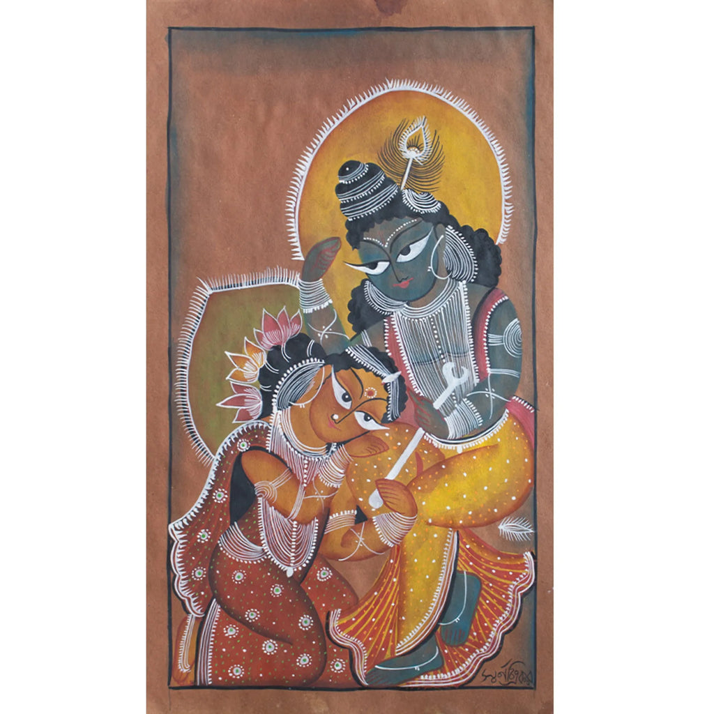 Bengal Pattachitra - Radha Krishna
