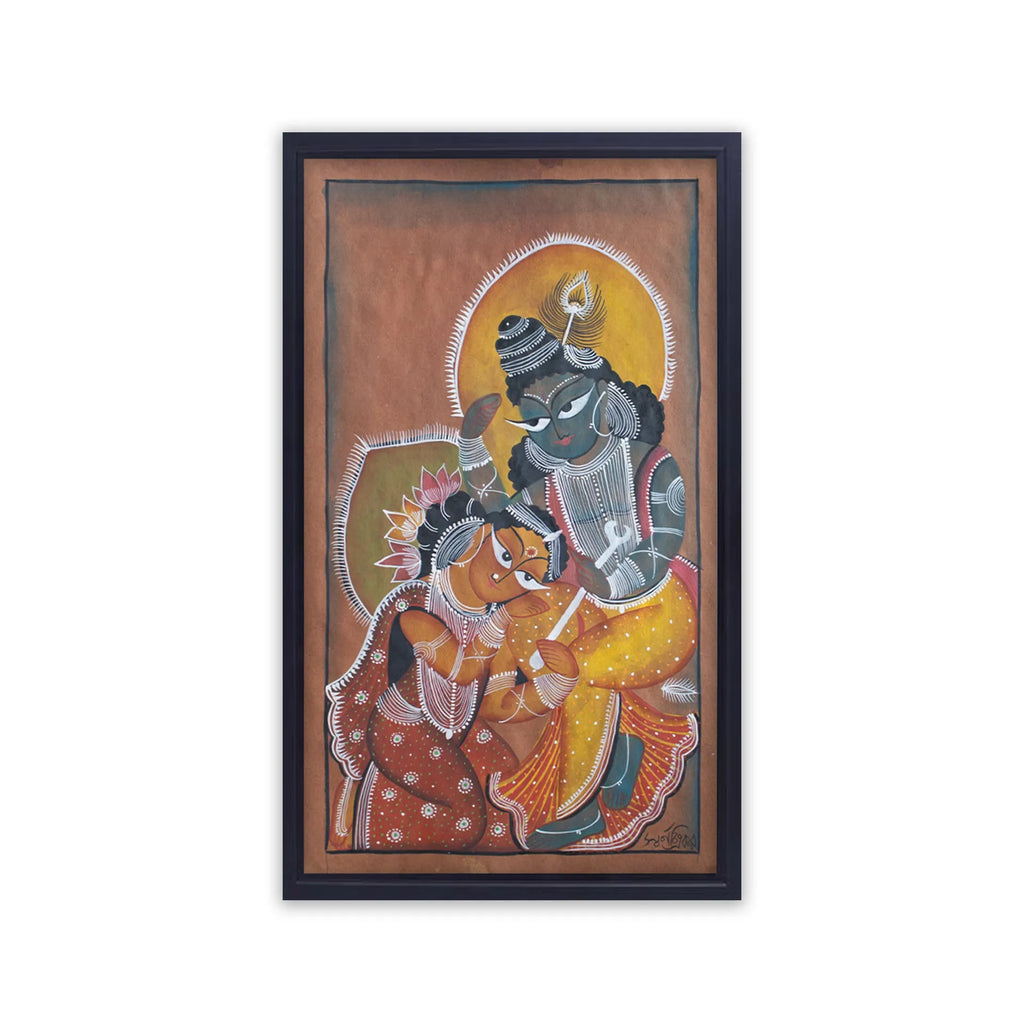 Bengal Pattachitra - Radha Krishna