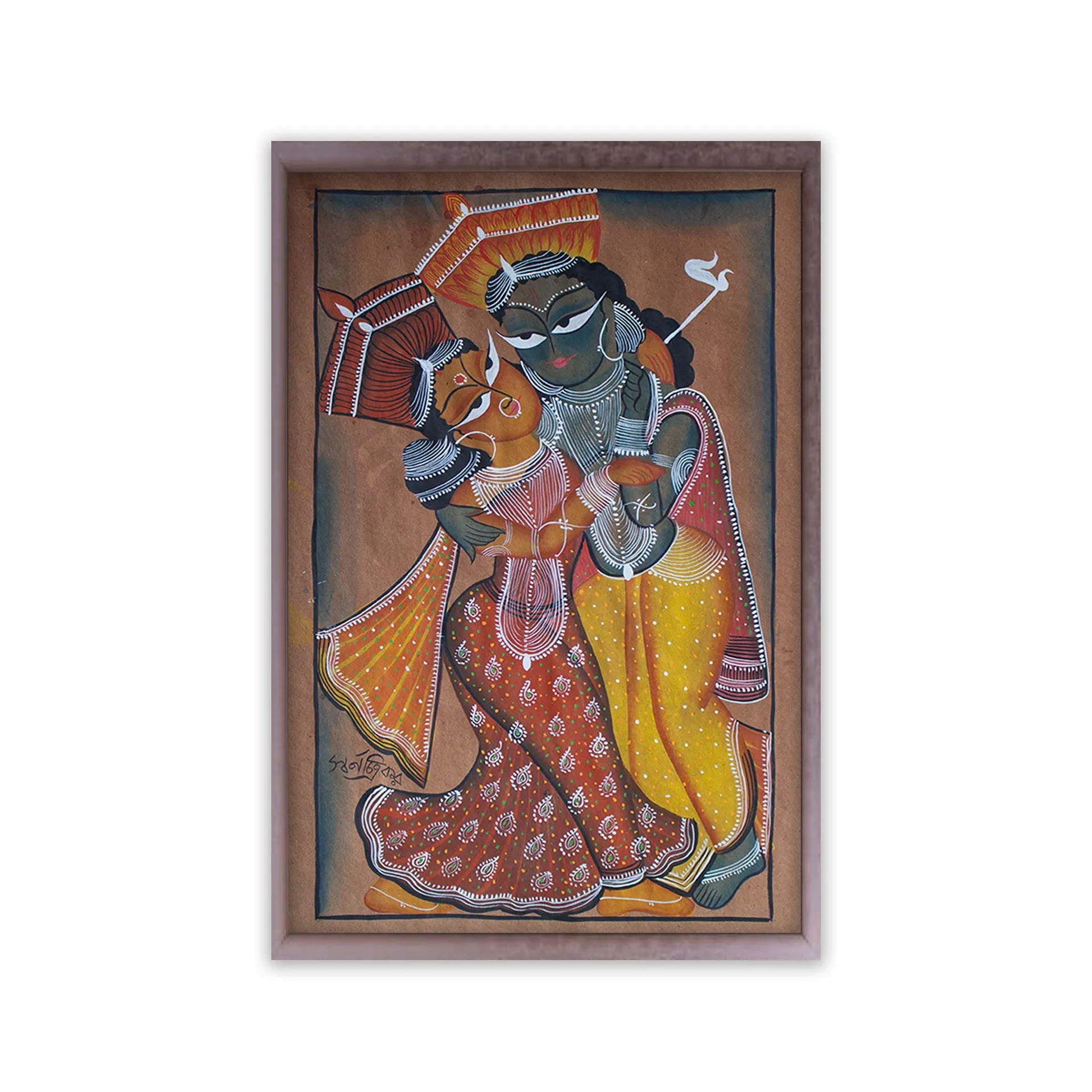 Bengal Pattachitra - Radha Krishna