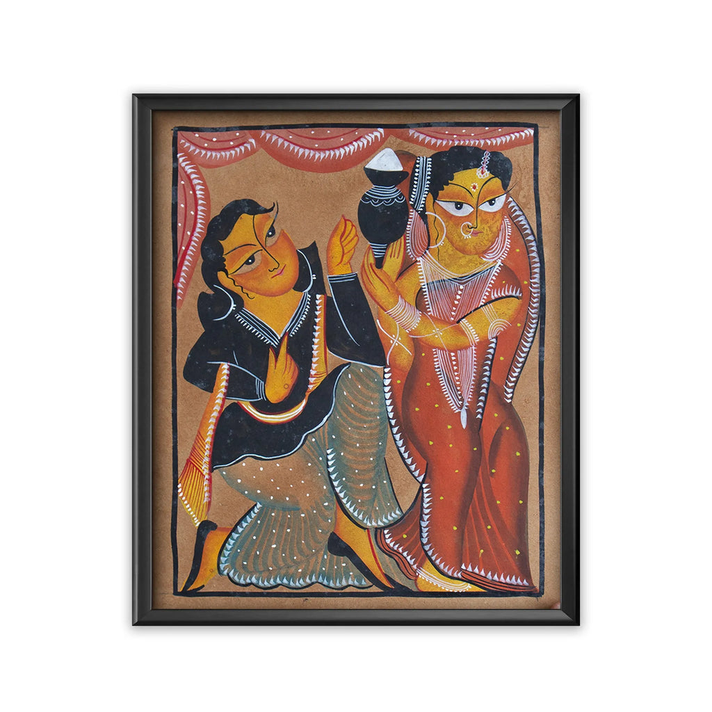 Bengal Pattachitra - Babu Biwi