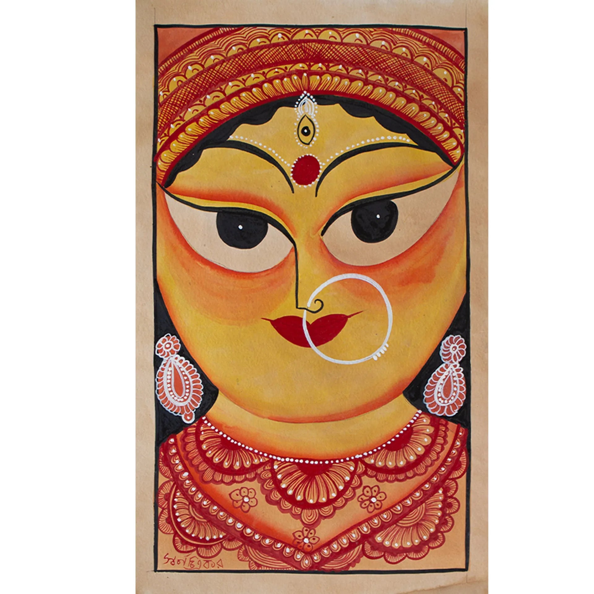 Bengal Pattachitra - Maya Durga
