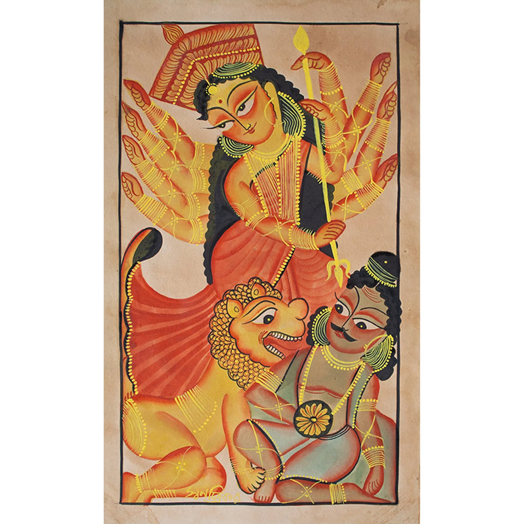 Bengal Pattachitra - Durga