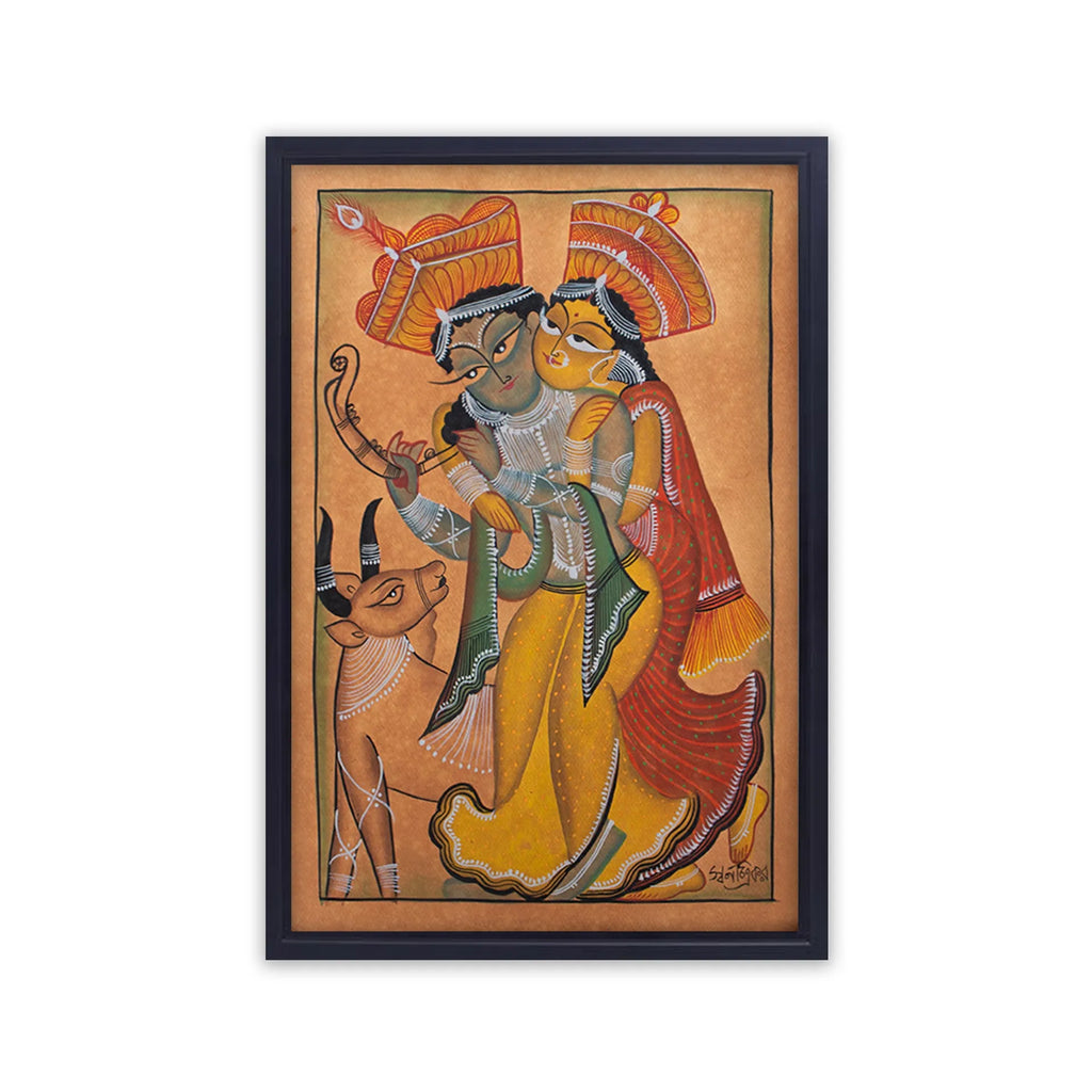 Bengal Pattachitra - Radha Krishna