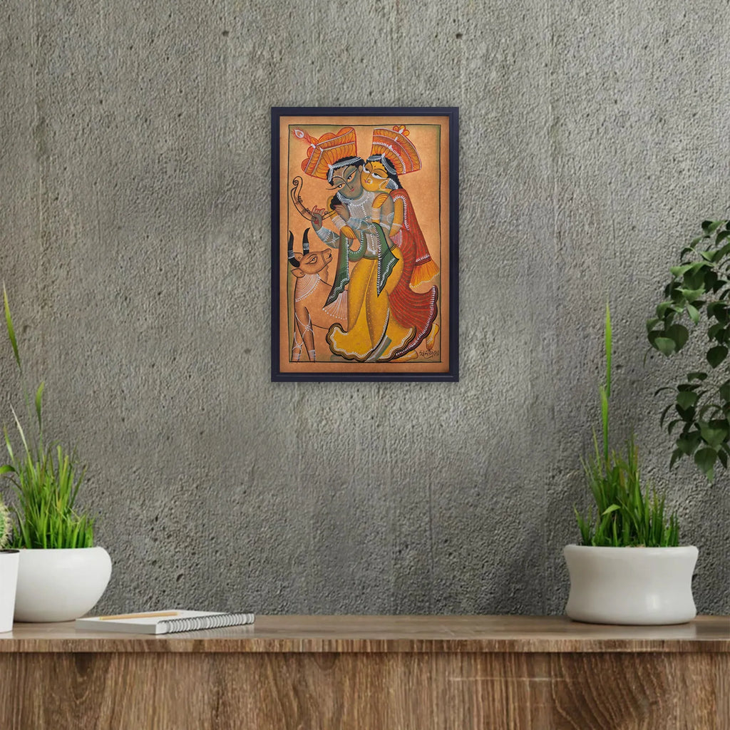 Bengal Pattachitra - Radha Krishna