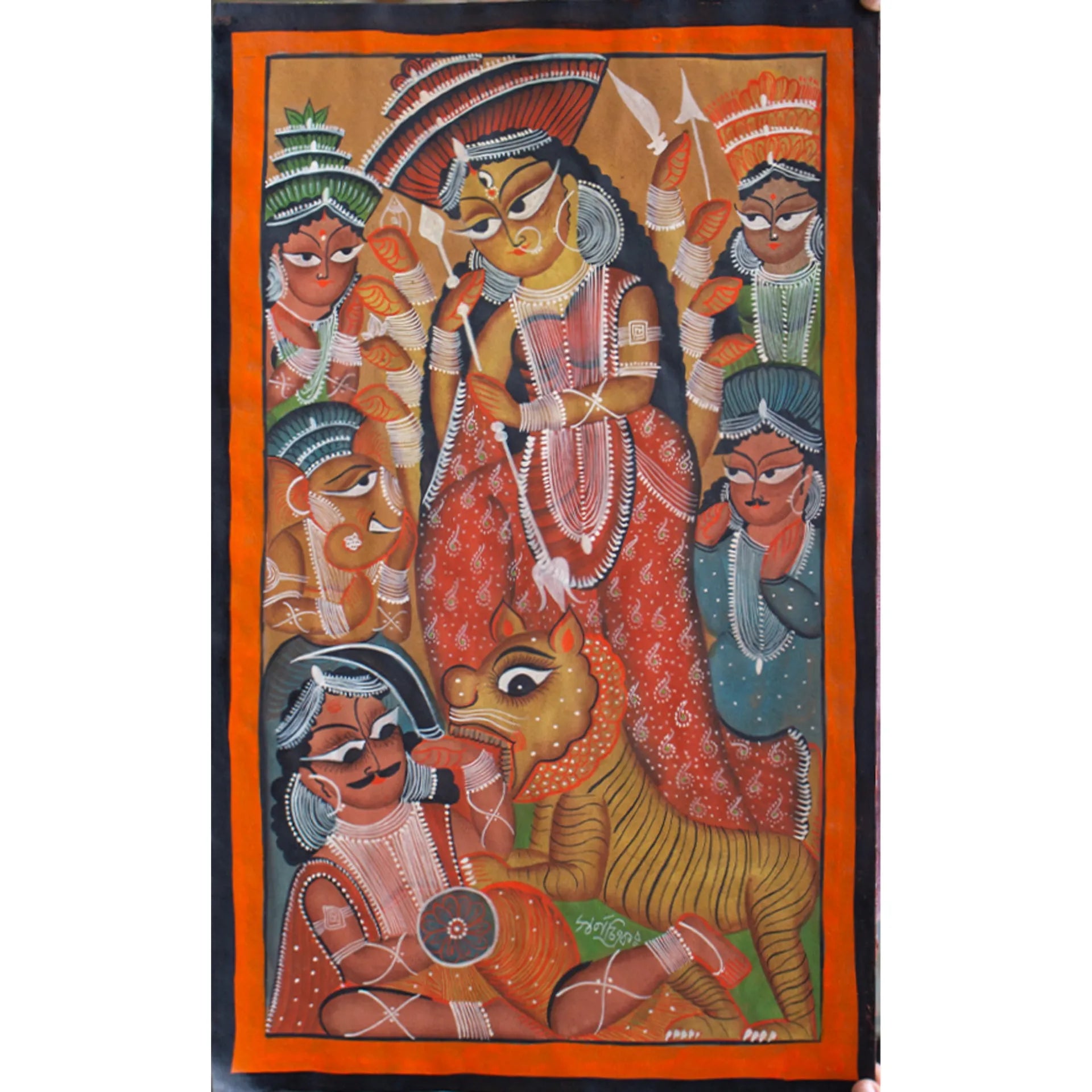 Bengal Pattachitra - Durga
