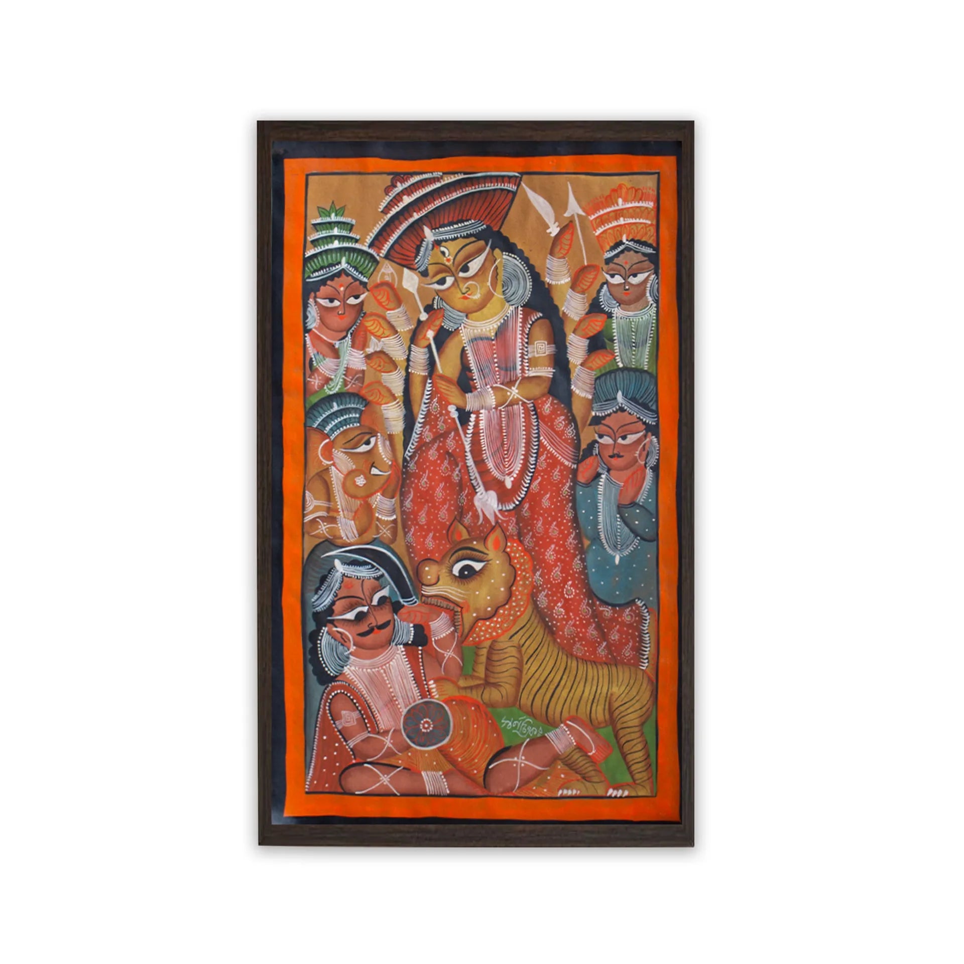 Bengal Pattachitra - Durga