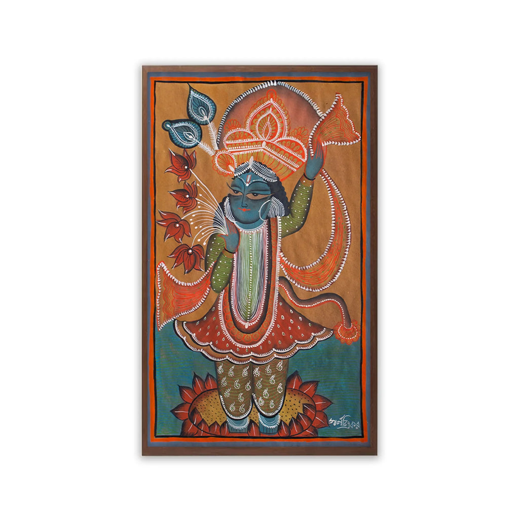 Bengal Pattachitra - Krishna
