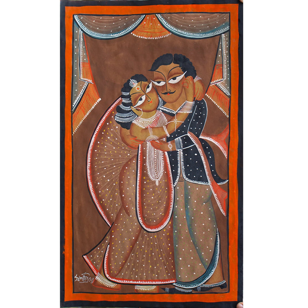 Bengal Pattachitra - Babu Biwi