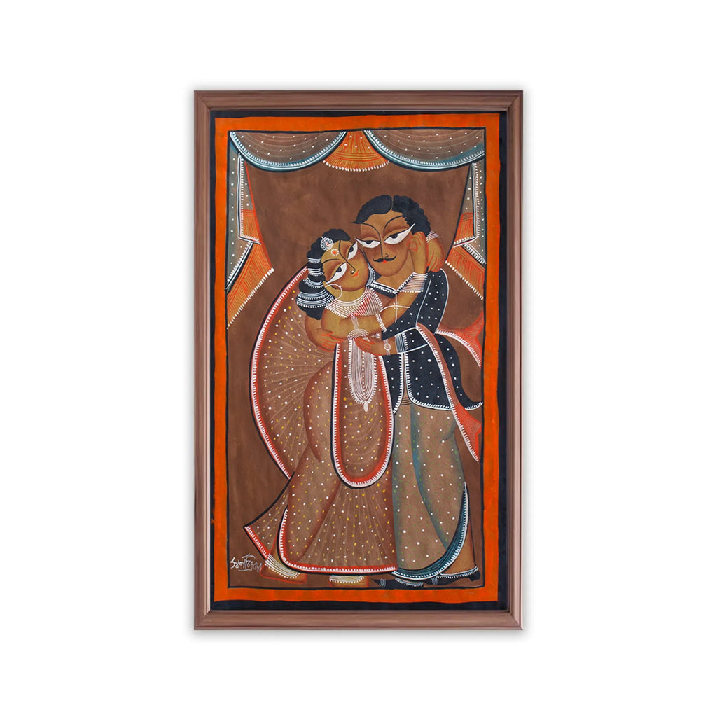 Bengal Pattachitra - Babu Biwi