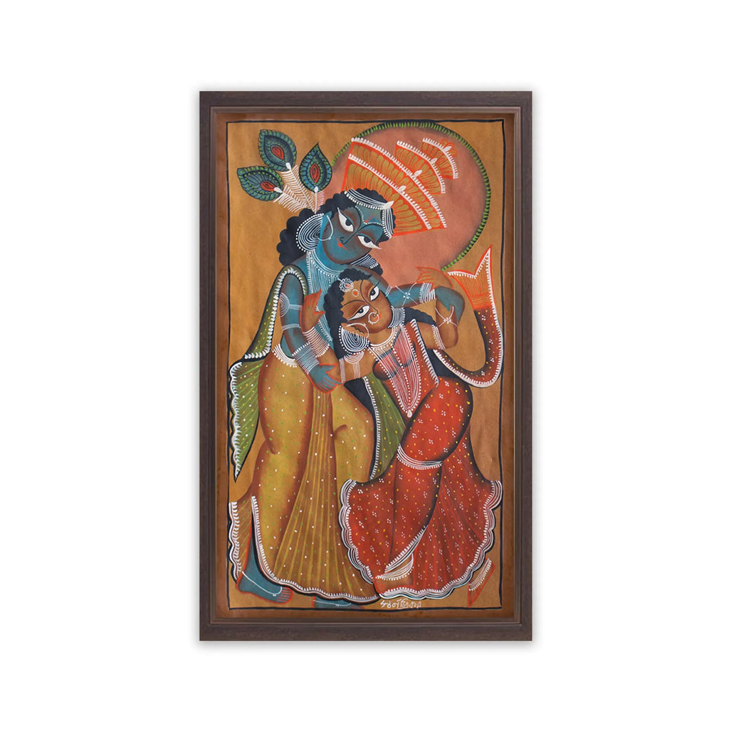 Bengal Pattachitra - Radha Krishna