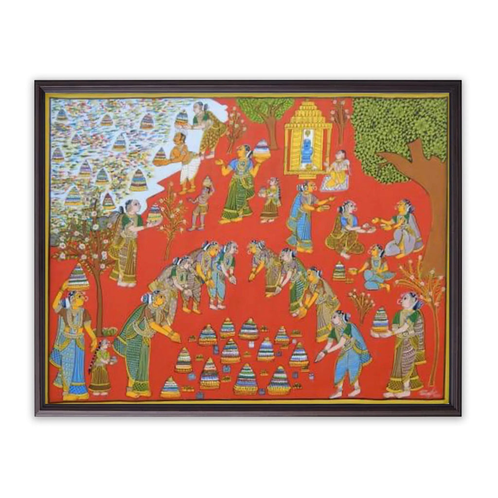 Cherial Painting - Bathukamma Festival