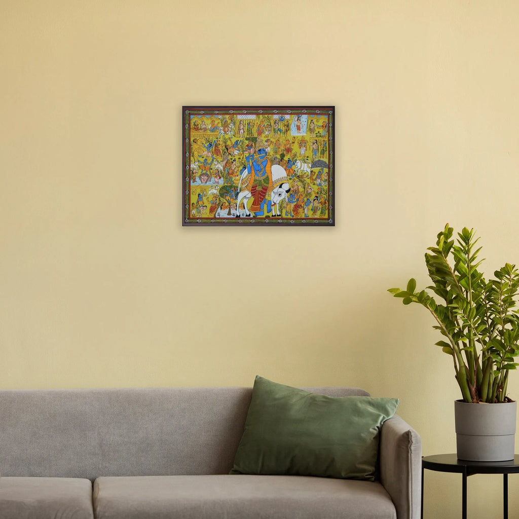 Cherial Painting - Shree Krishna Story