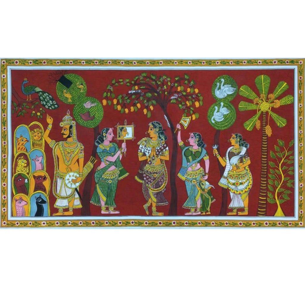 Cherial Painting - Scene from Markandeya Puranam