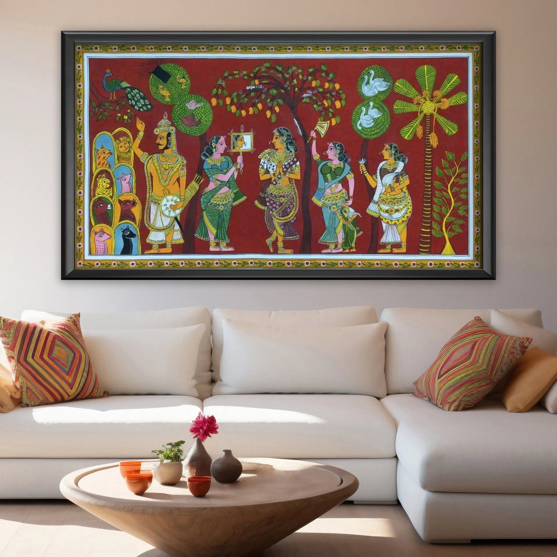 Cherial Painting - Scene from Markandeya Puranam