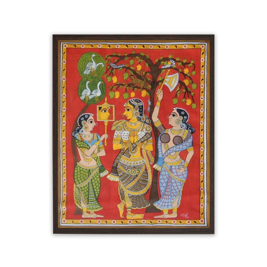 Cherial Painting - Scene from Markandeya Puranam