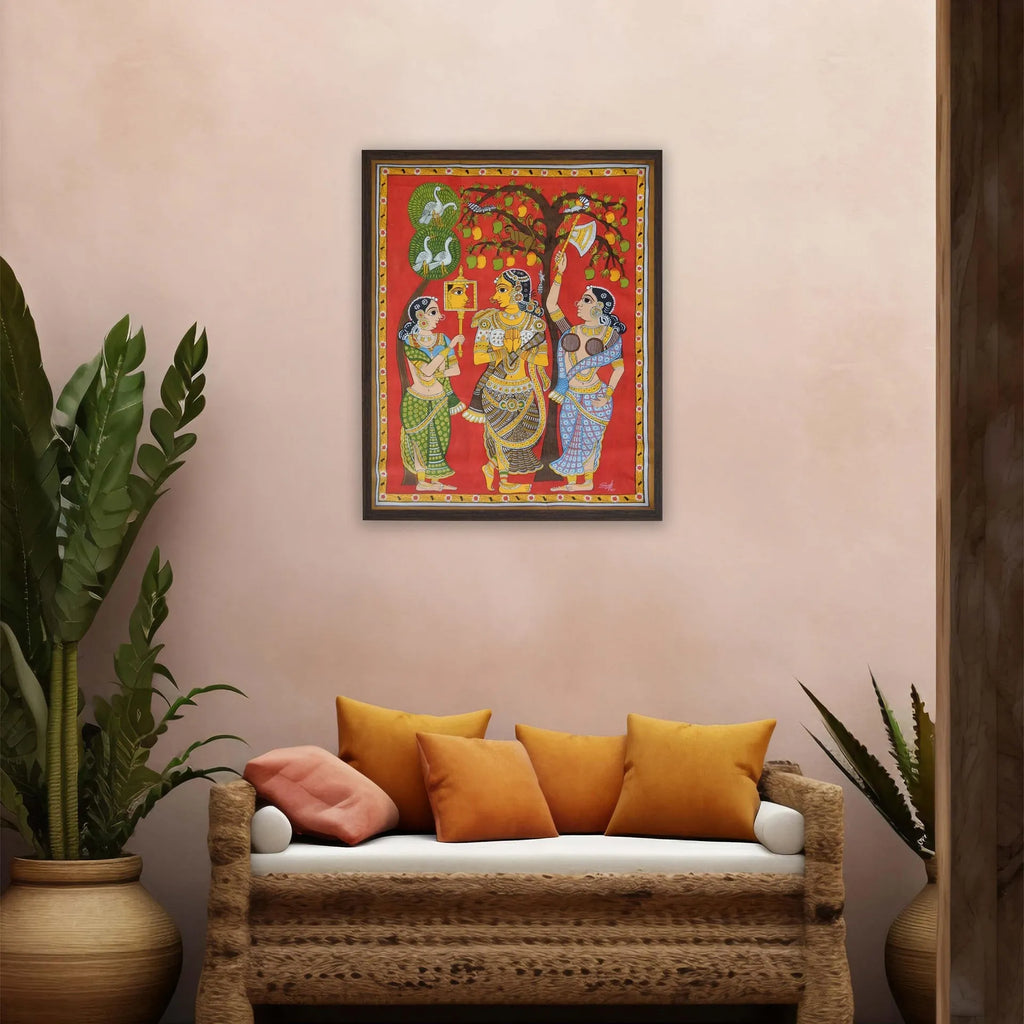 Cherial Painting - Scene from Markandeya Puranam
