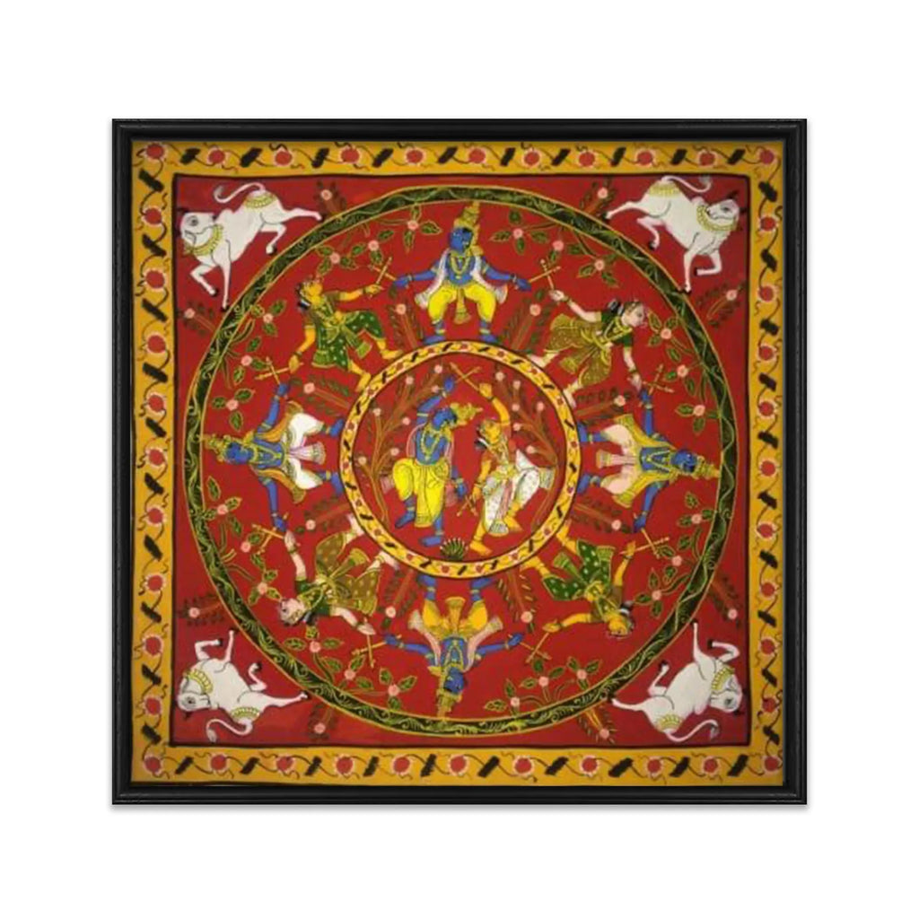 Cherial Painting - Sri Krishna Kolatam