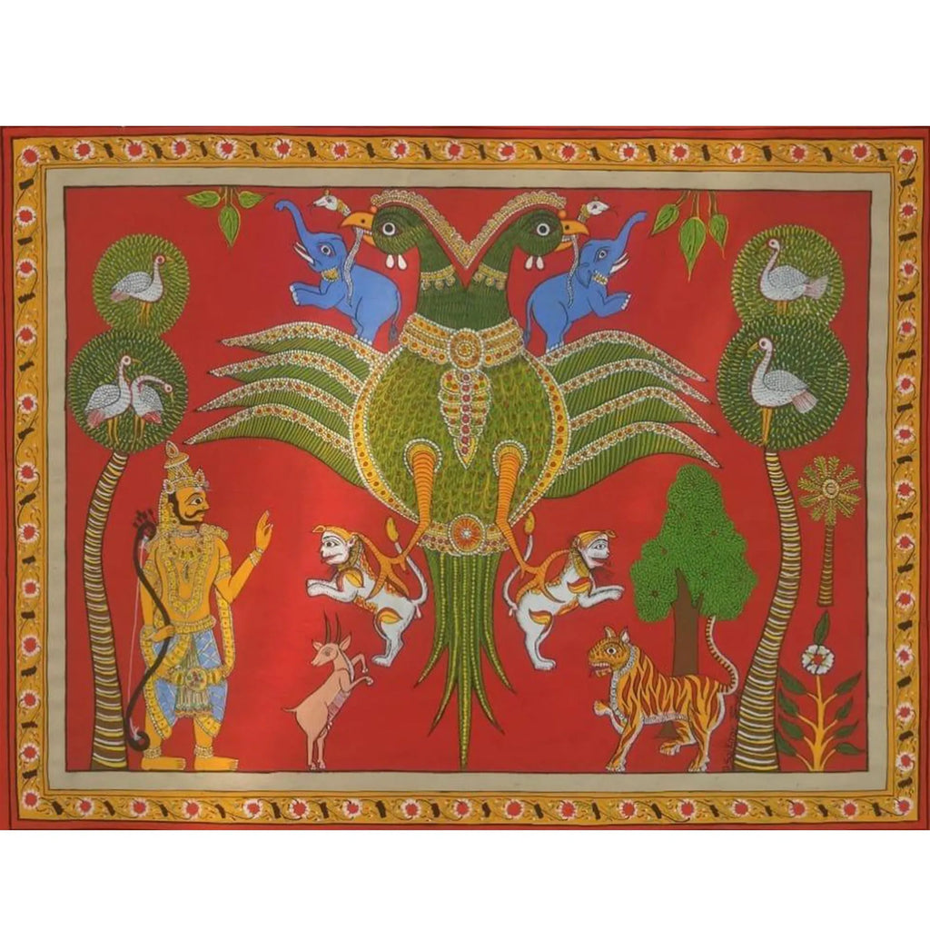 Cherial Painting - Scene from Markandeya Puranam