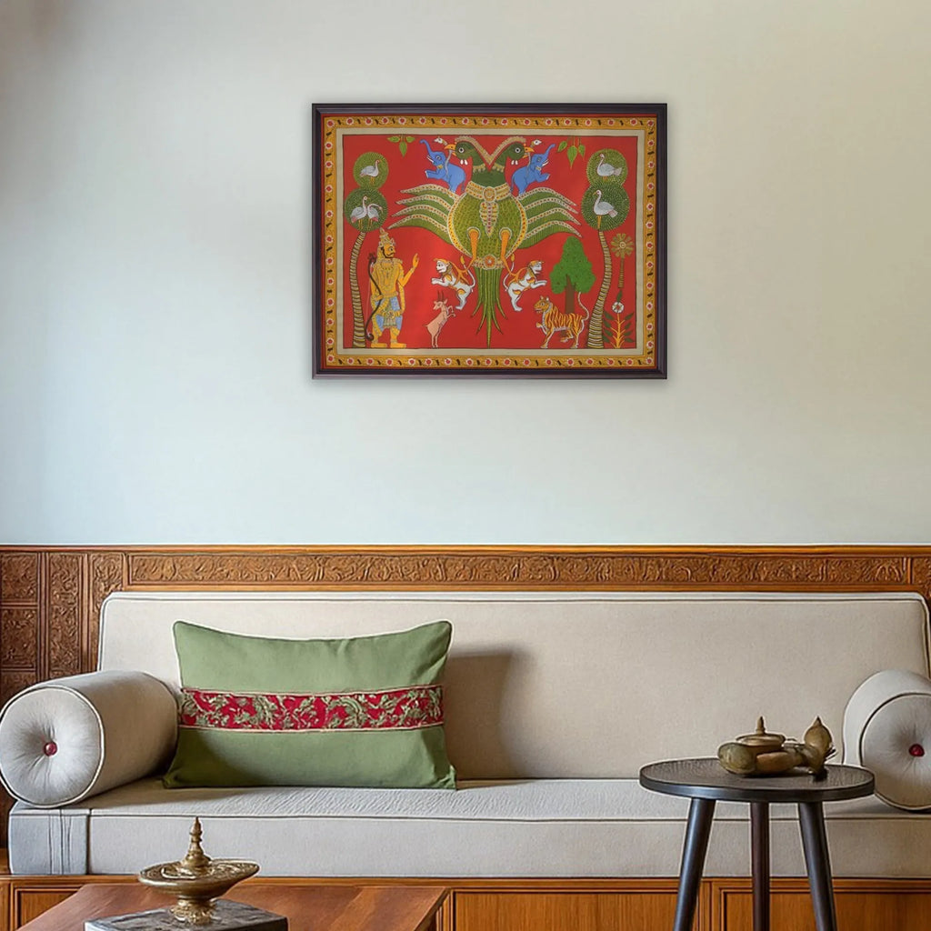 Cherial Painting - Scene from Markandeya Puranam