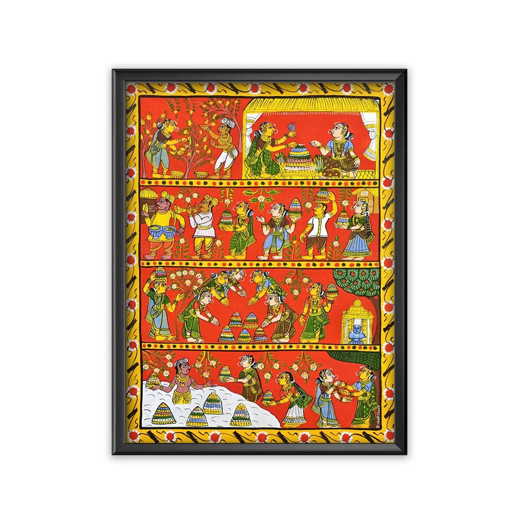 Cherial Painting - Bathukamma Festival