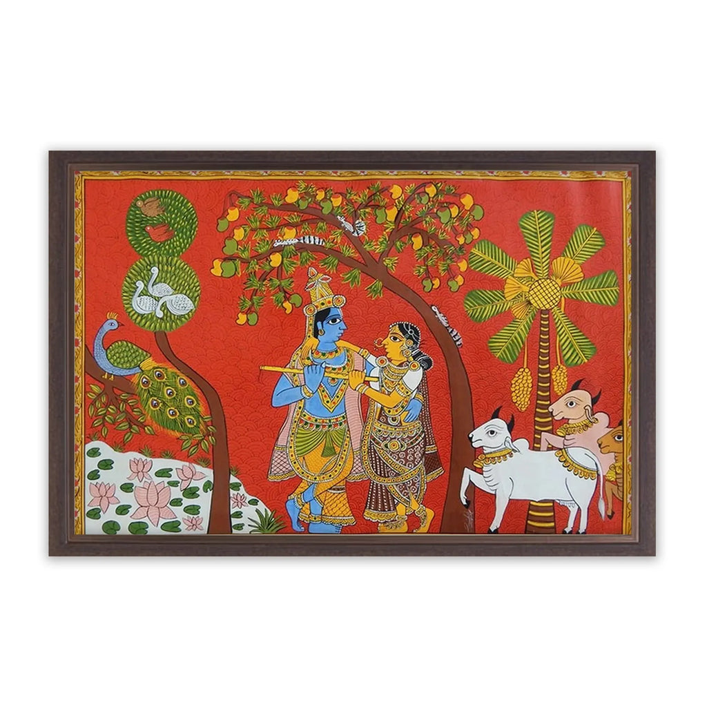 Cherial Painting - Radha Krishna