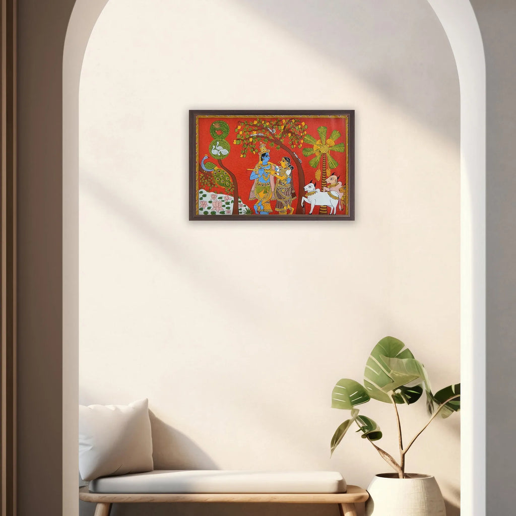 Cherial Painting - Radha Krishna