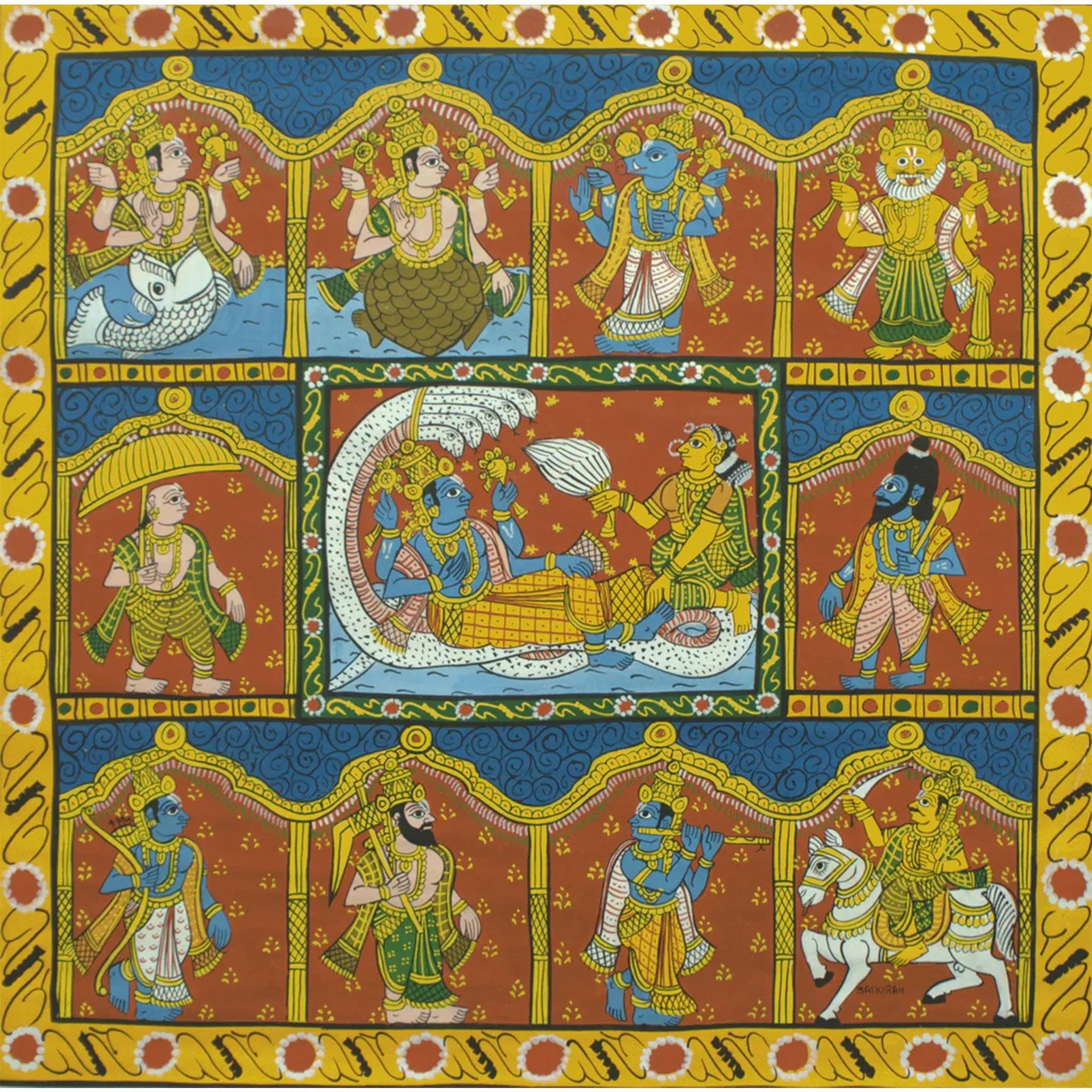 Cherial Painting - Dashavtar