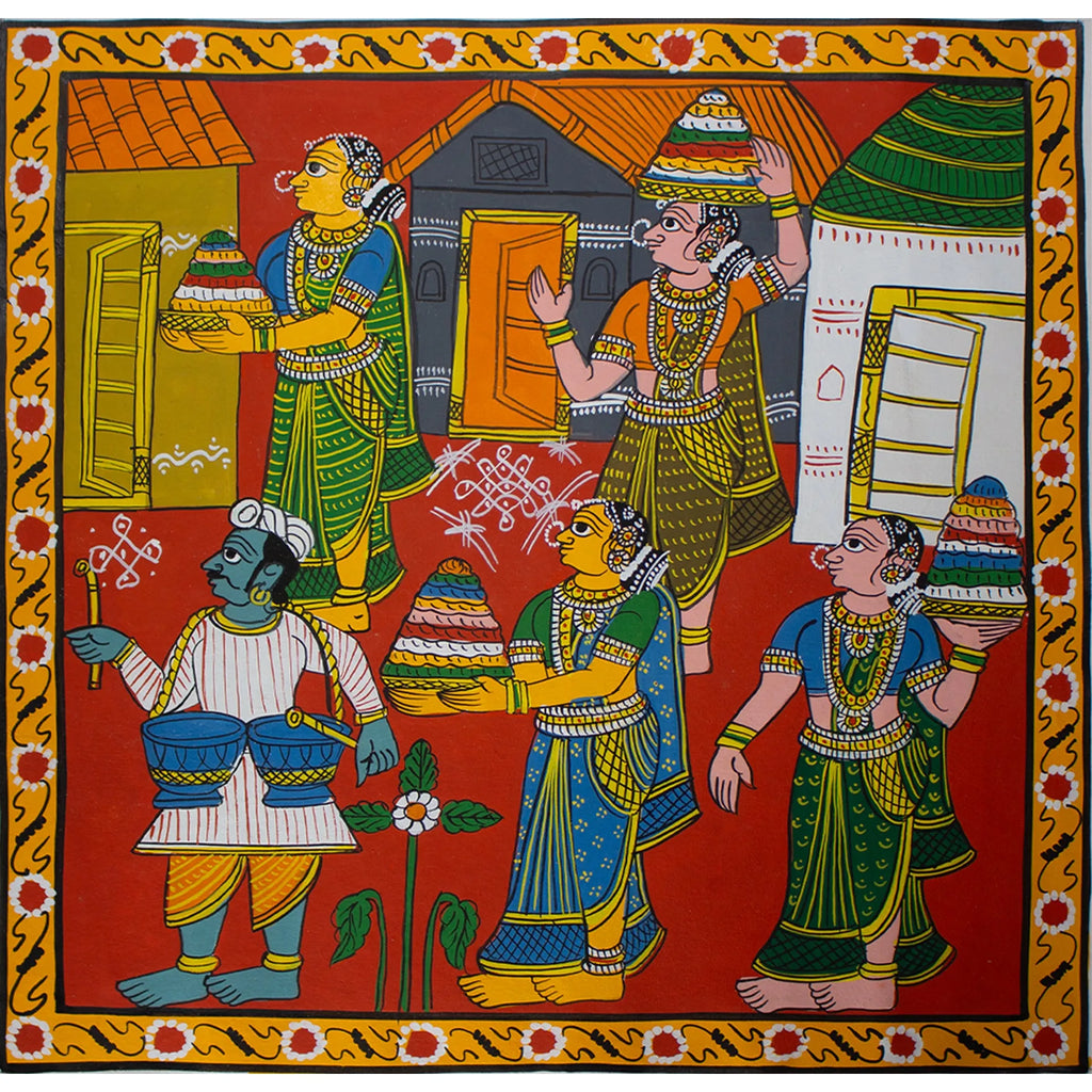 Cherial Painting - bhathukamma festival