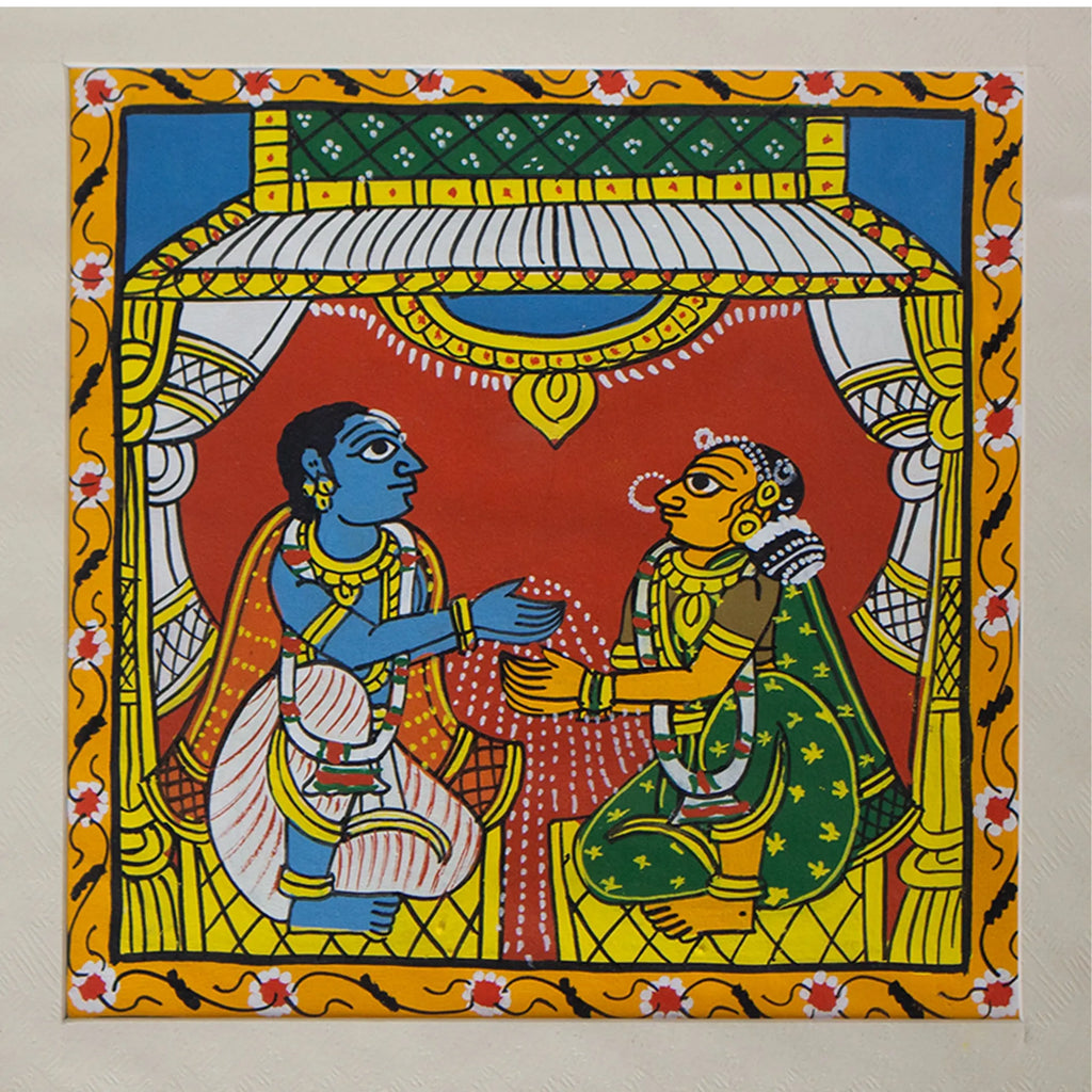 Cherial Painting - Radha Krishna