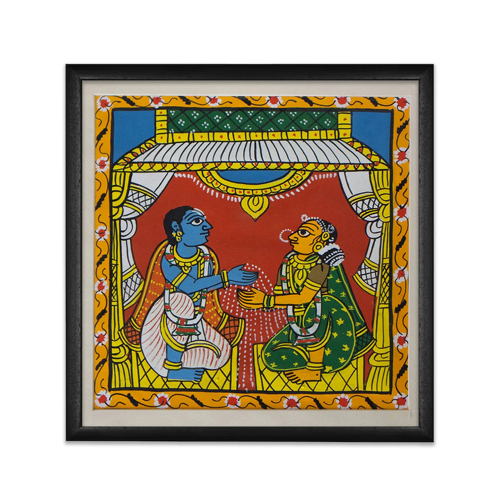 Cherial Painting - Radha Krishna