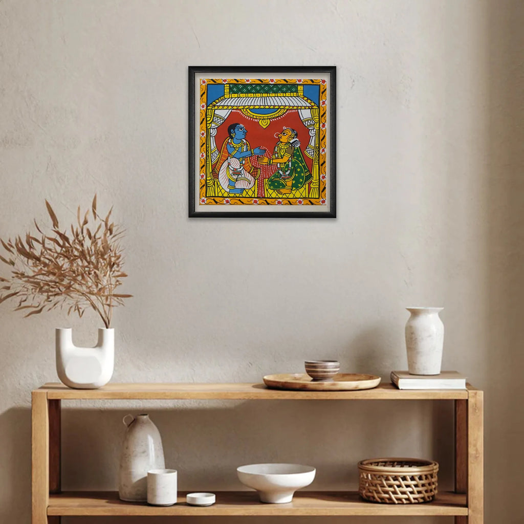 Cherial Painting - Radha Krishna