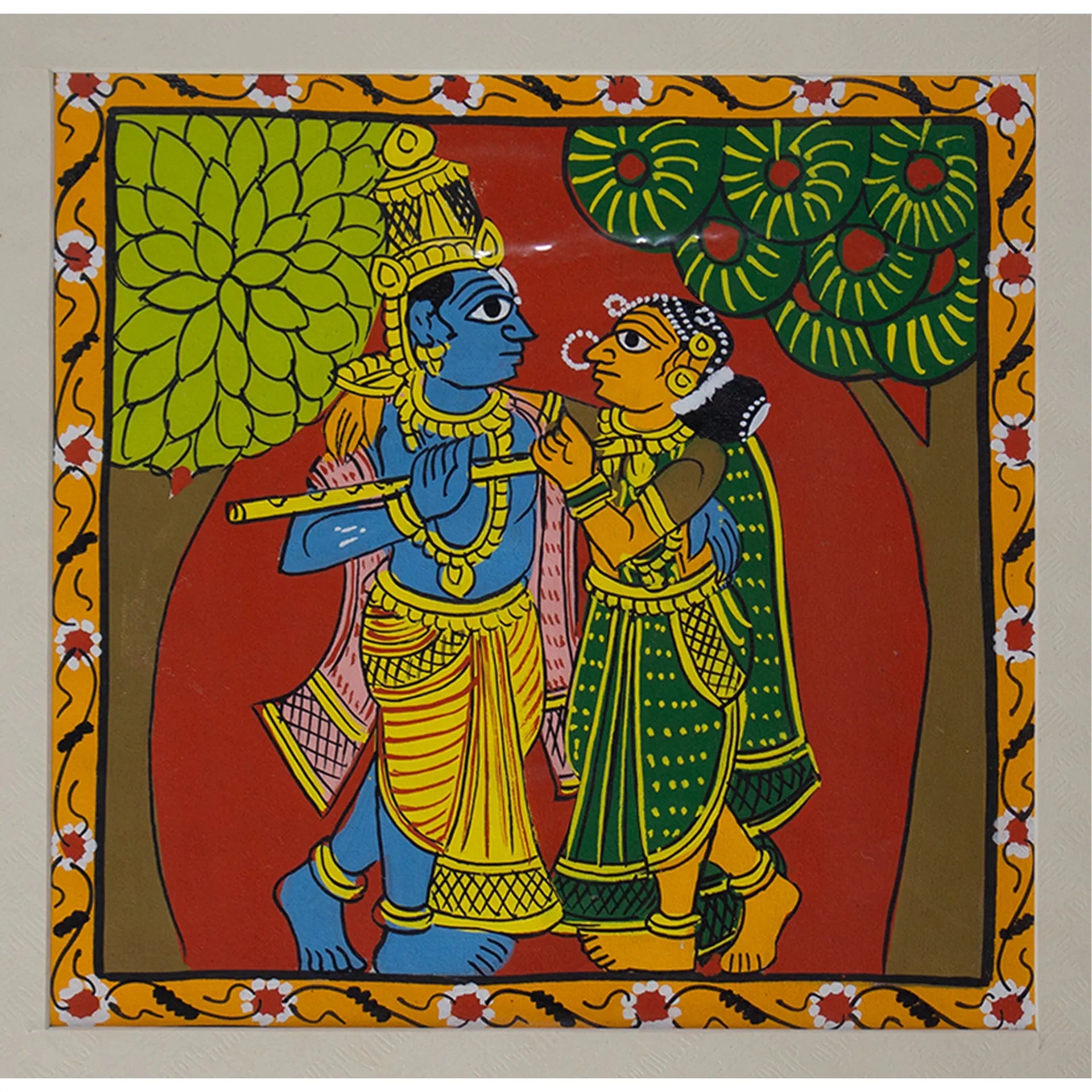 Cherial Painting - Radha Krishna