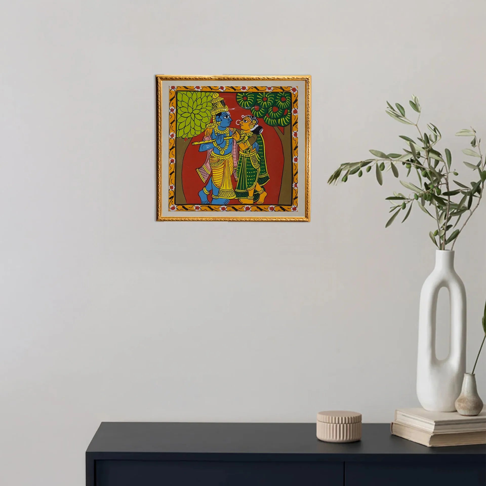 Cherial Painting - Radha Krishna