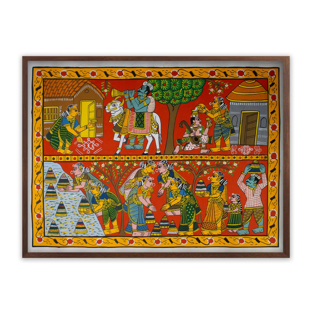 Cherial Painting - Sankranti festival and Bhathukamma festival