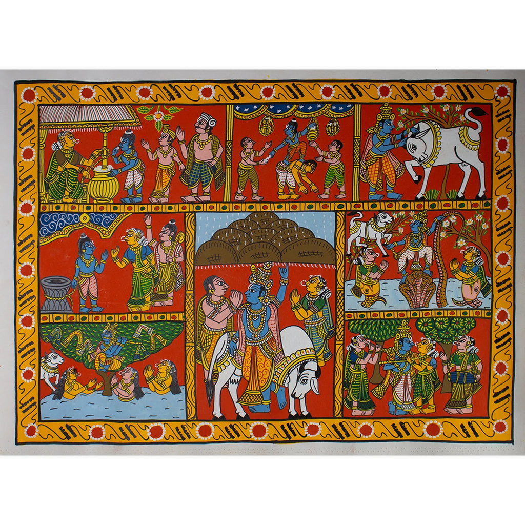 Cherial Painting - Shri Krishan Leela