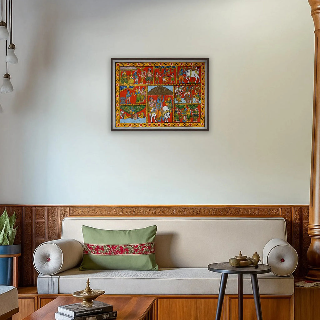 Cherial Painting - Shri Krishan Leela