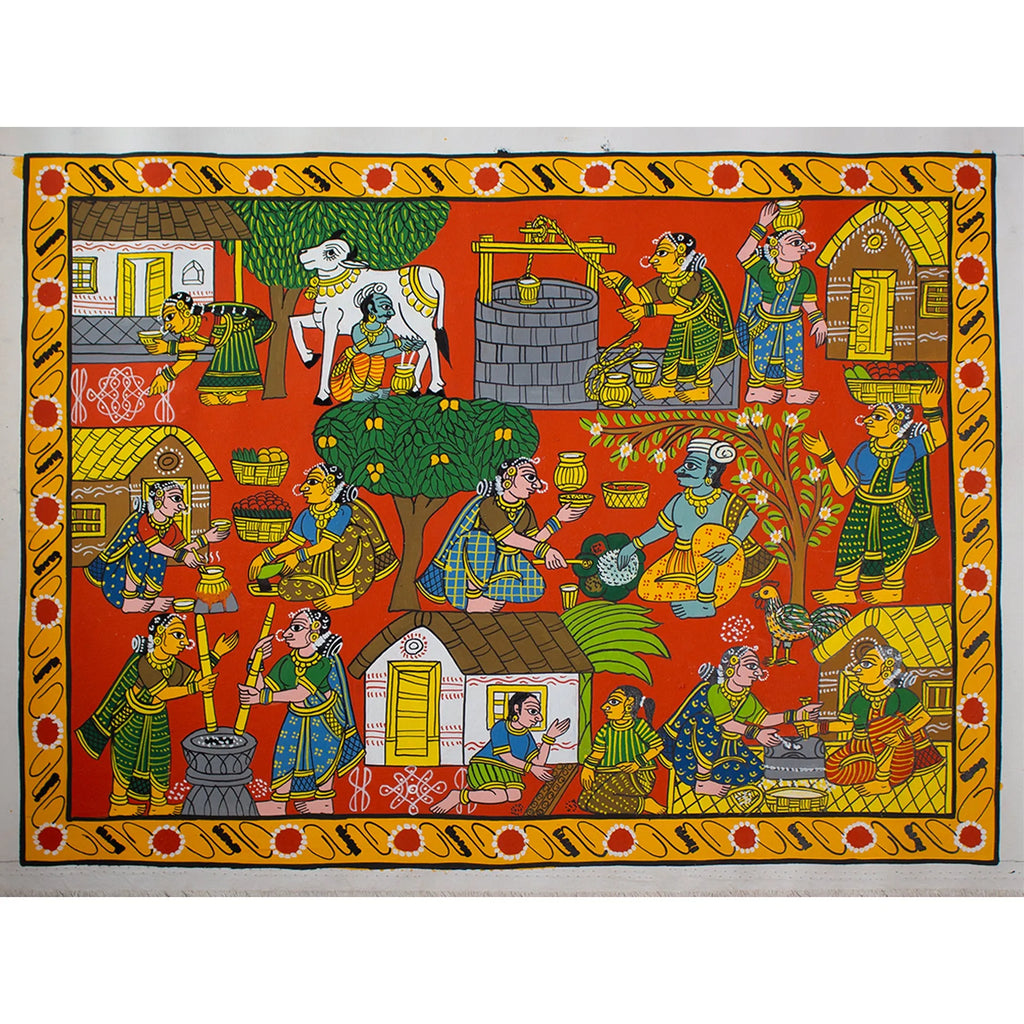 Cherial Painting - Rural village life