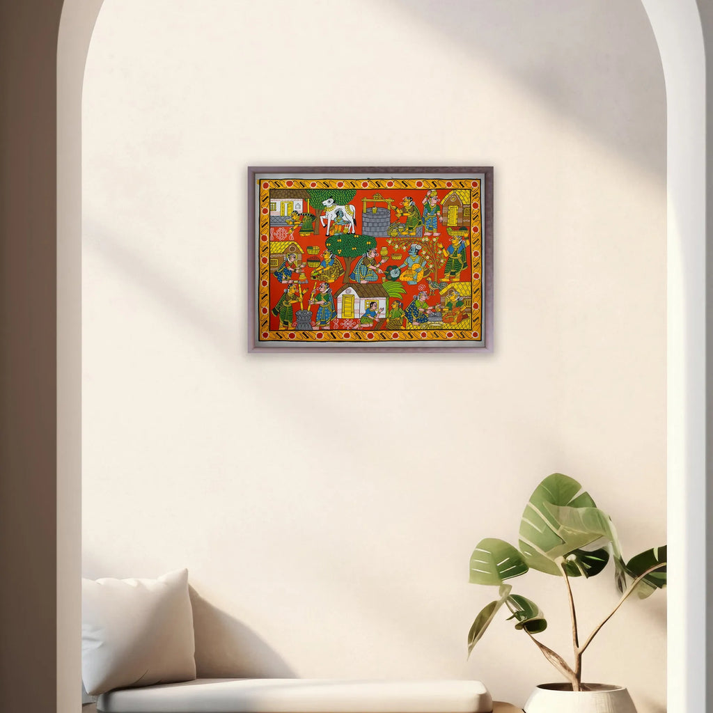 Cherial Painting - Rural village life