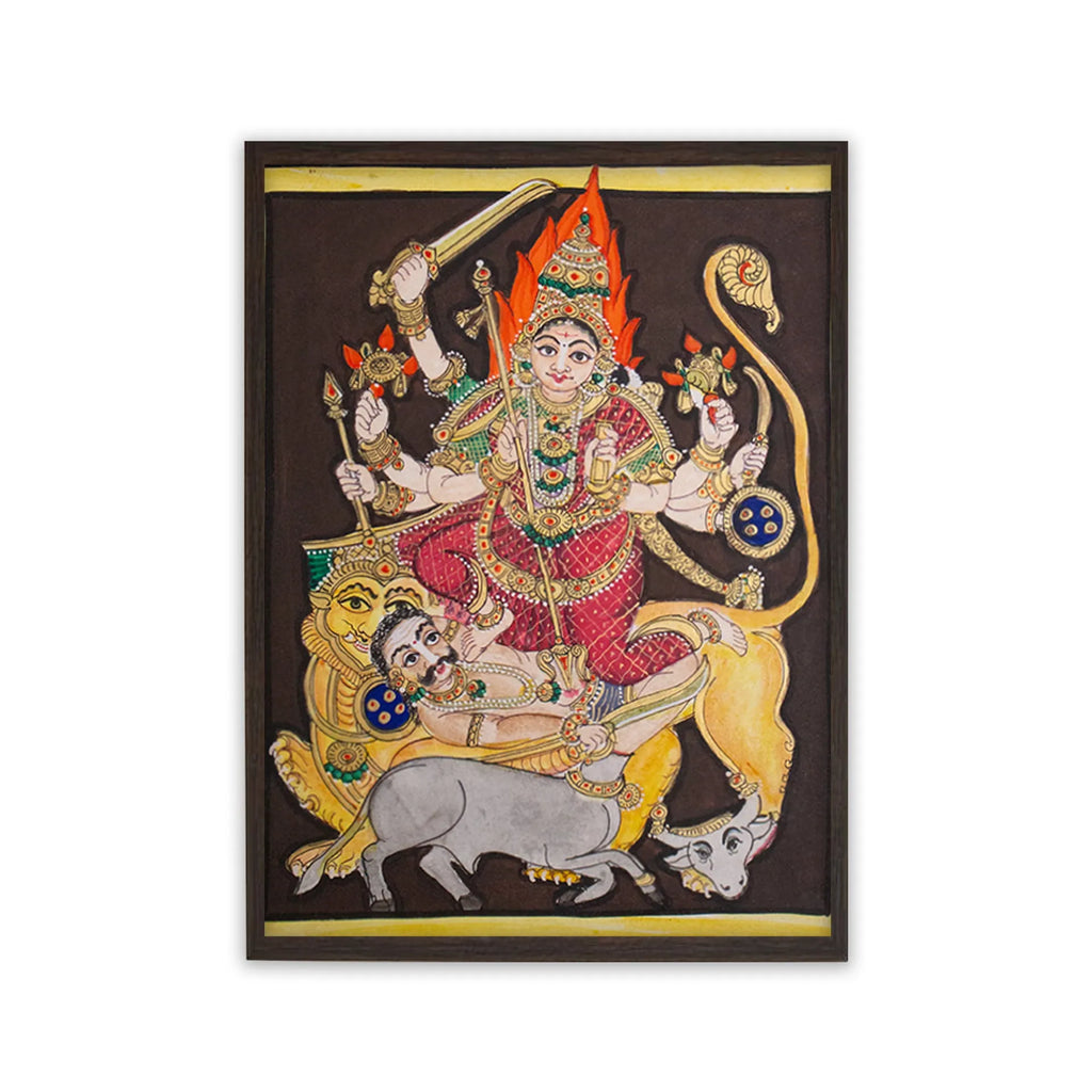 Mysore Painting - Maa Chamundeshwari – flat work