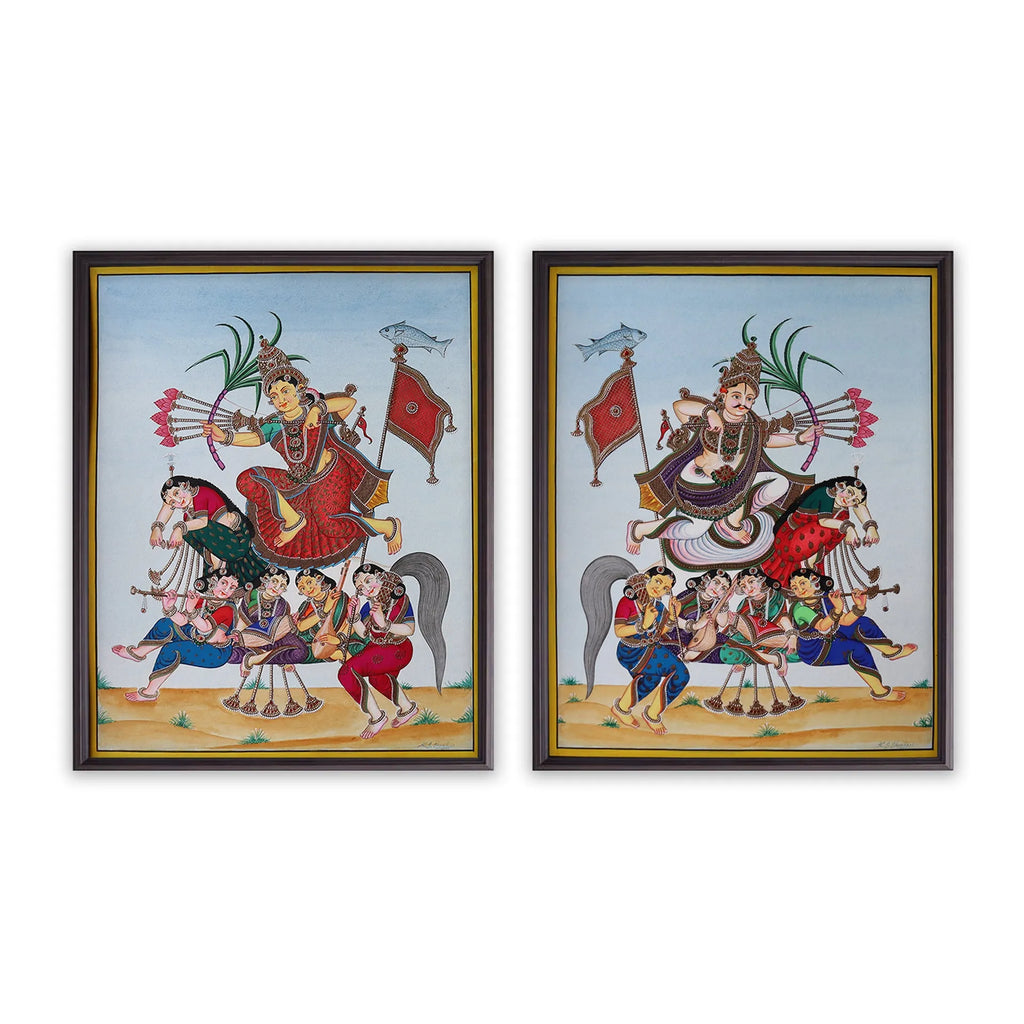 Mysore Painting - Manmada sold as a set- God of love