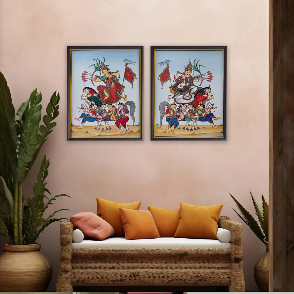 Mysore Painting - Manmada sold as a set- God of love